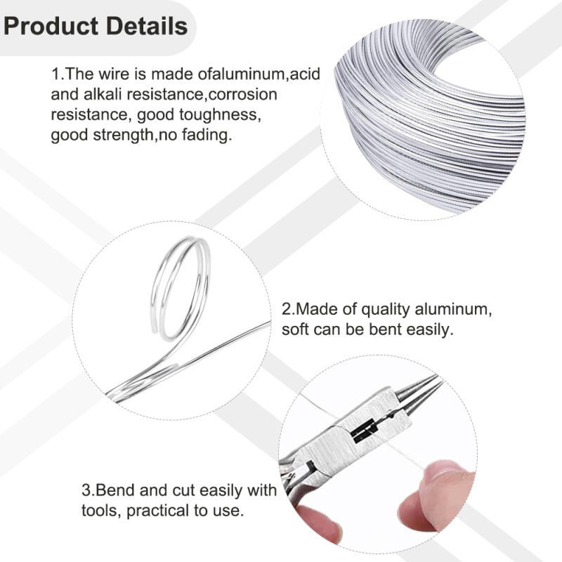Silver Aluminum Wire 0.8mm-1.4 - مراجعة Art Craft Wire وسعره