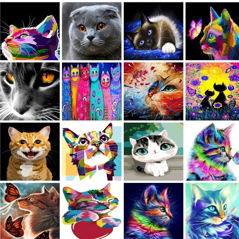 GATYZTORY 60x75cm Painting By  - مراجعة Art Craft Cat وسعره
