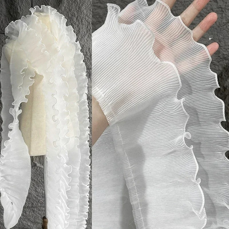 Mist Lace Fabric Pleated Textu - مراجعة Art Craft Upholstery وسعره