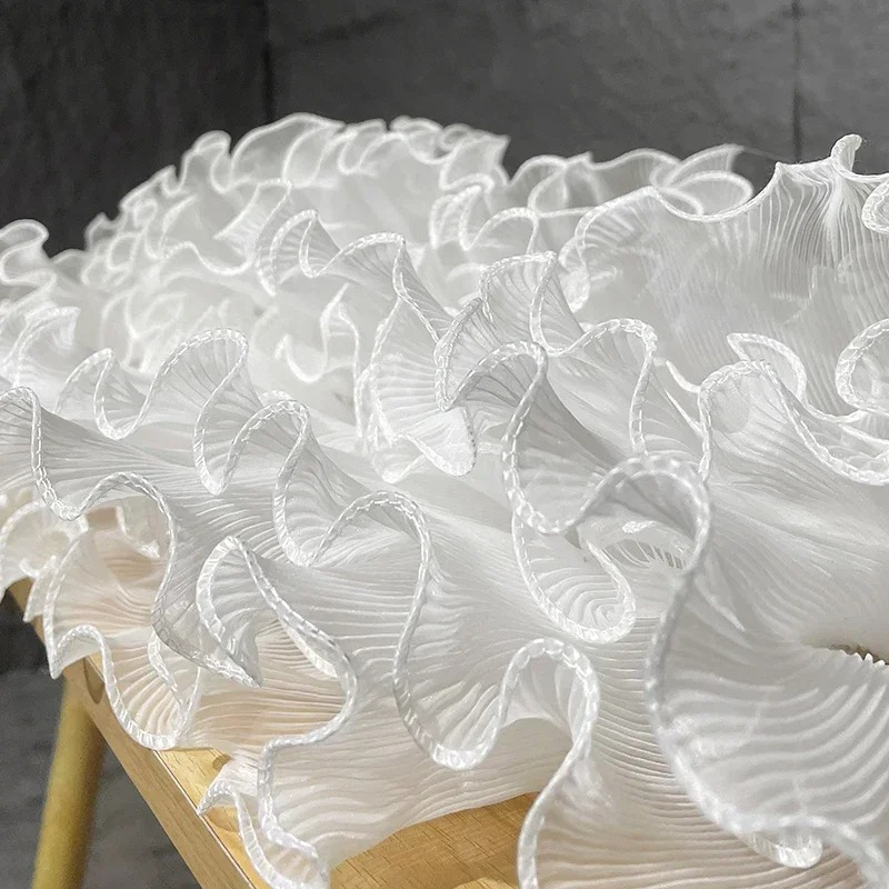 Mist Lace Fabric Pleated Textu - مراجعة Art Craft Upholstery وسعره