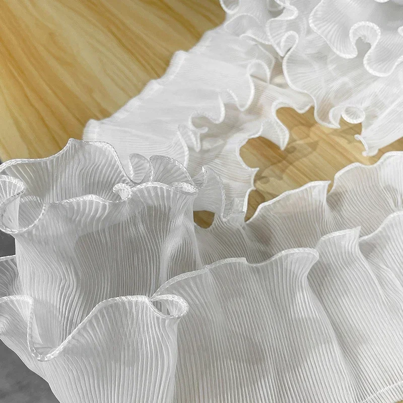 Mist Lace Fabric Pleated Textu - مراجعة Art Craft Upholstery وسعره