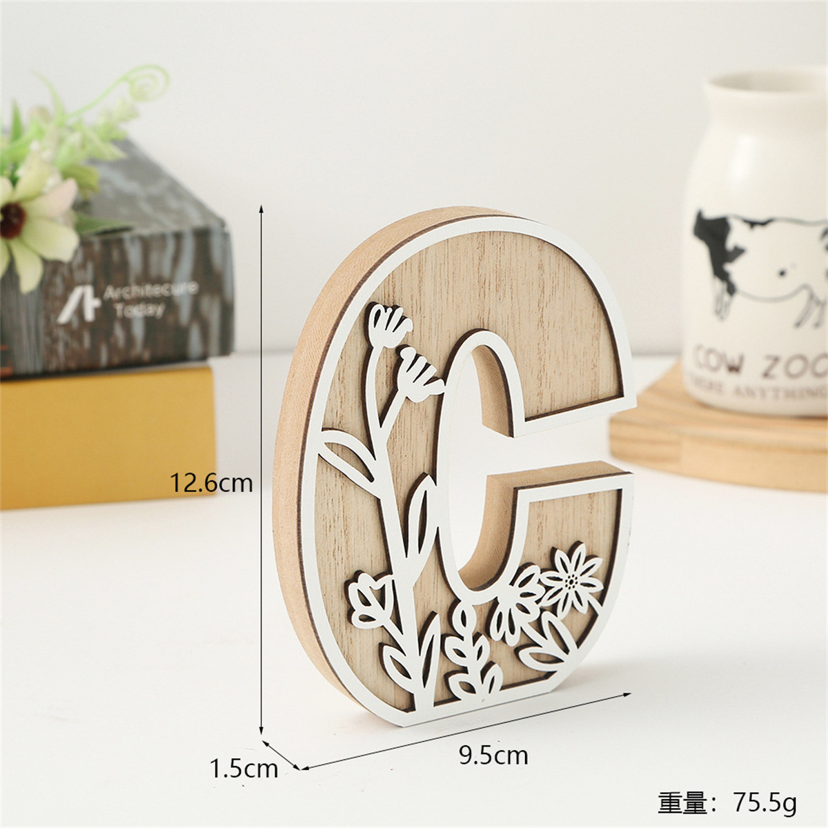 1Pcs Raw Wood White Engrave 26 - مراجعة Art Craft Names وسعره