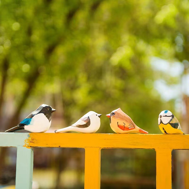 Hand Carved Wooden Bird Figuri - مراجعة Art Craft Christmas Ideas وسعره