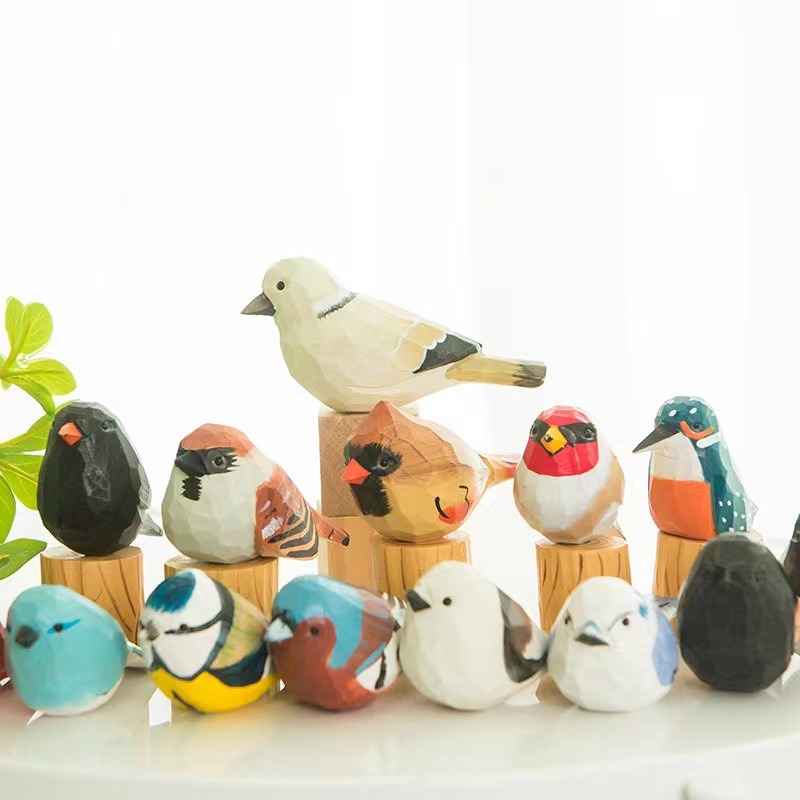 Hand Carved Wooden Bird Figuri - مراجعة Art Craft Christmas Ideas وسعره