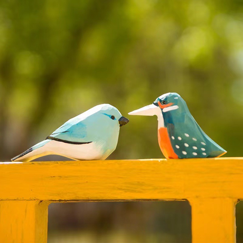 Hand Carved Wooden Bird Figuri - مراجعة Art Craft Christmas Ideas وسعره