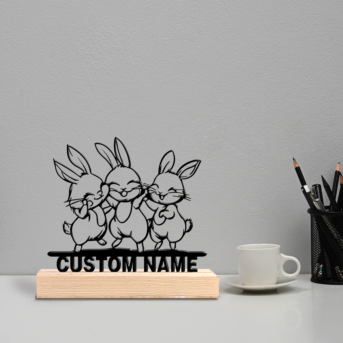 1pc Modern Rabbit Customized T - مراجعة Art Craft Table وسعره
