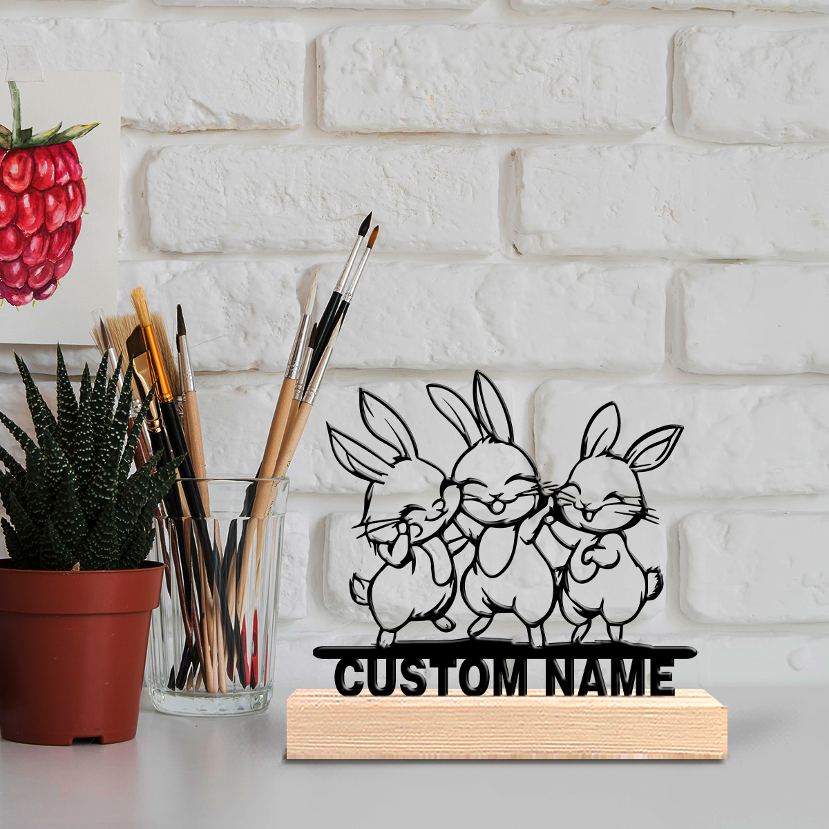 1pc Modern Rabbit Customized T - مراجعة Art Craft Table وسعره
