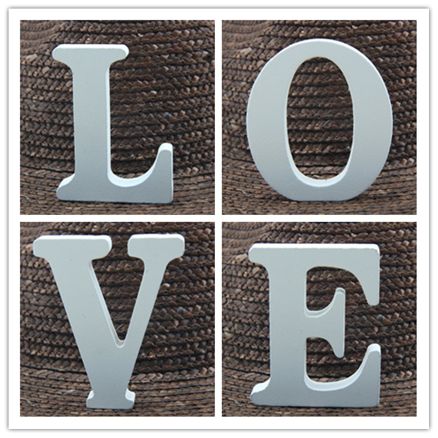 1pc 8CM White Wooden Letter En - مراجعة Art Craft Names وسعره