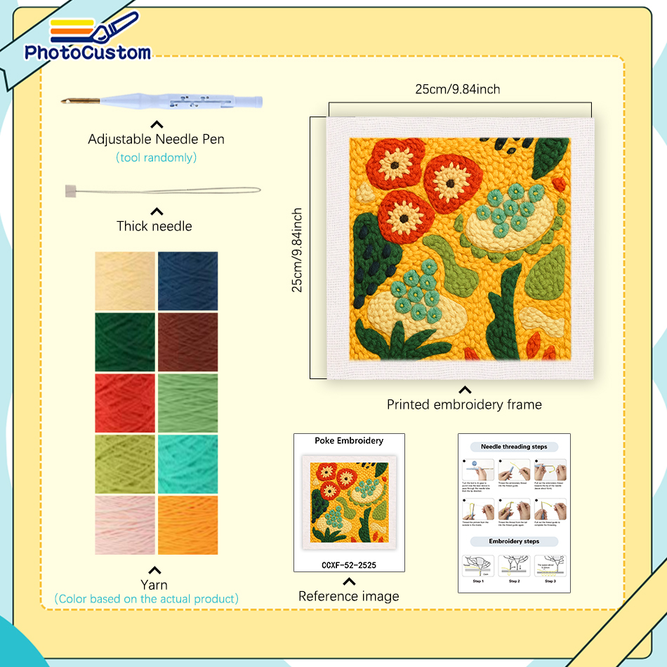 PhotoCustom Orange Punch Needl - مراجعة Wallpaper Art And Craft وسعره
