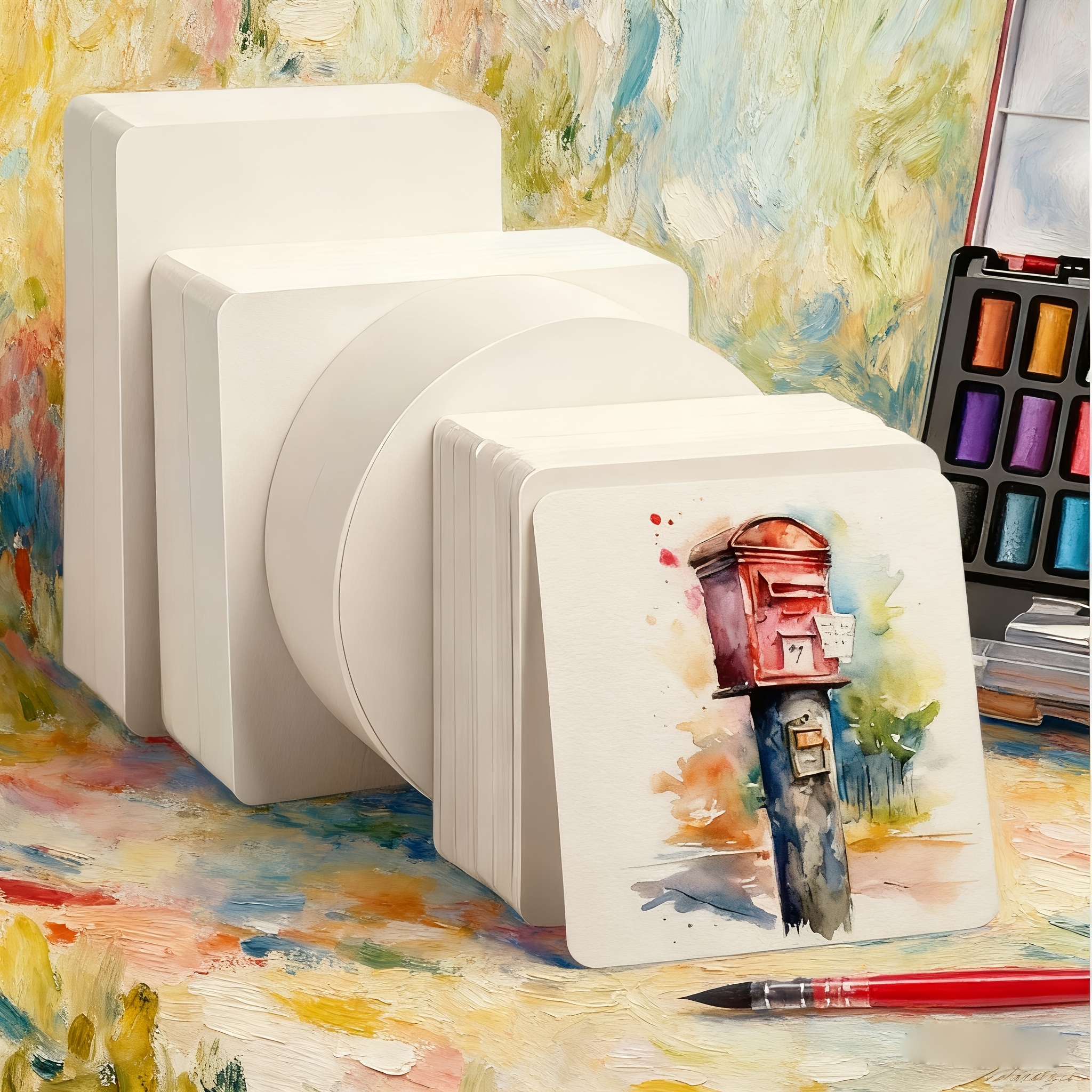 50PCS Premium Watercolor Paper - مراجعة Art Craft Using Paper وسعره