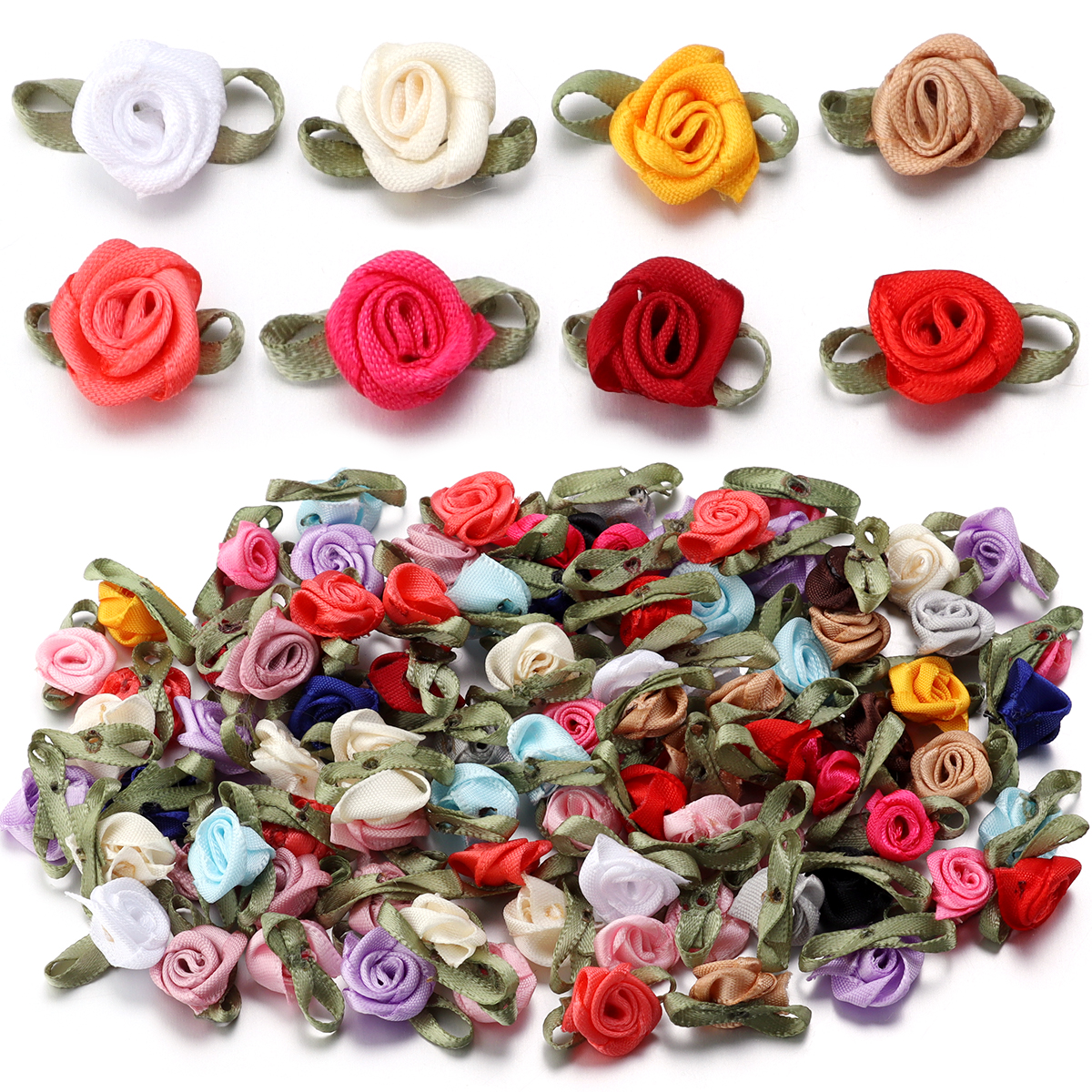 50Pcs 1.5x2.5cm 18 Colors For  - مراجعة Art Craft Flower وسعره