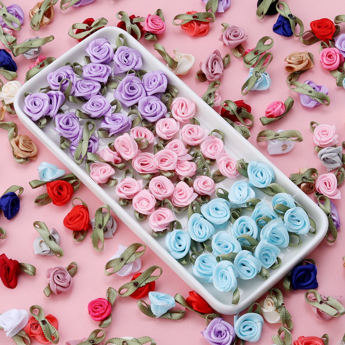 50Pcs 1.5x2.5cm 18 Colors For  - مراجعة Art Craft Flower وسعره