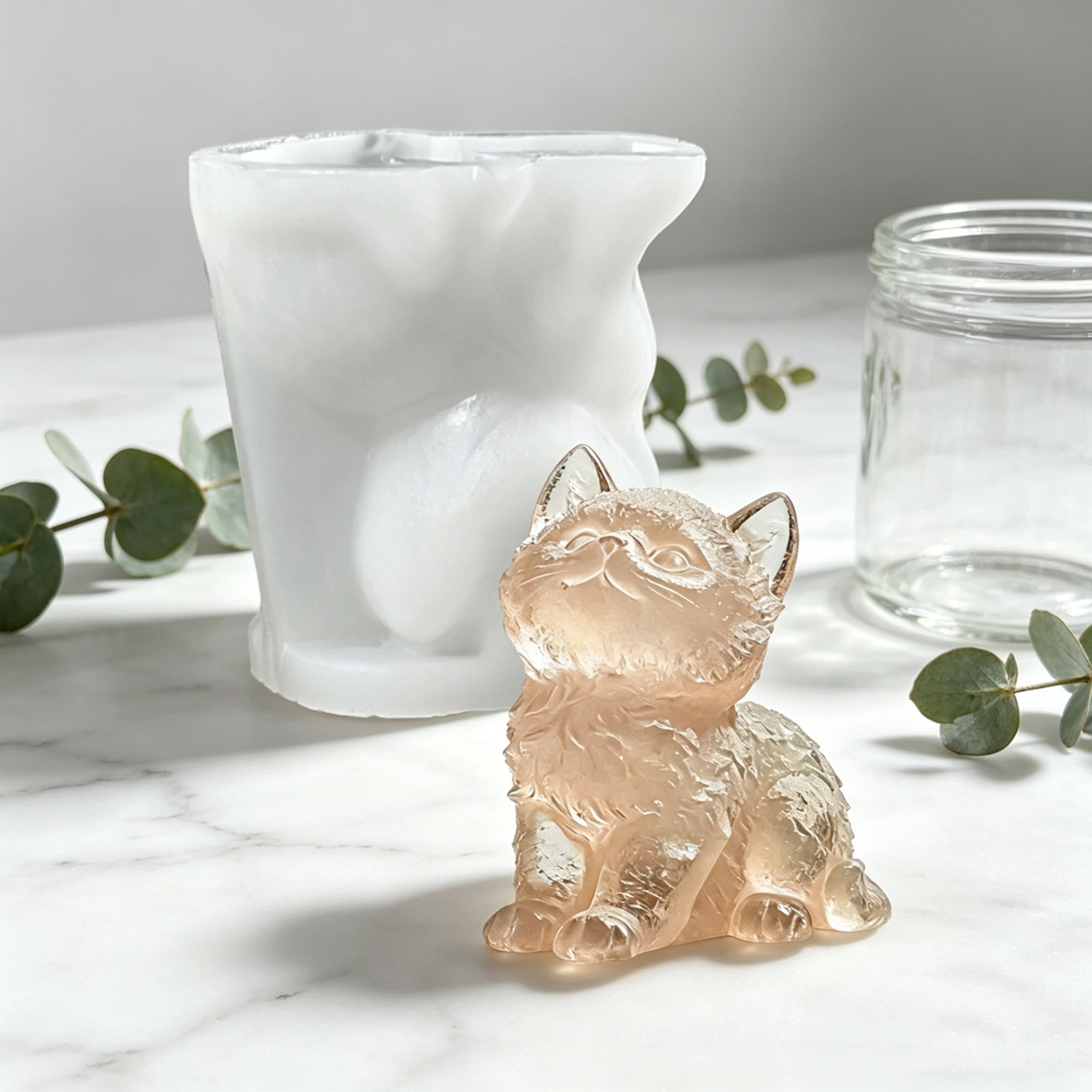 3D Animal Candle Silicone Mold - مراجعة Art Craft Cat وسعره