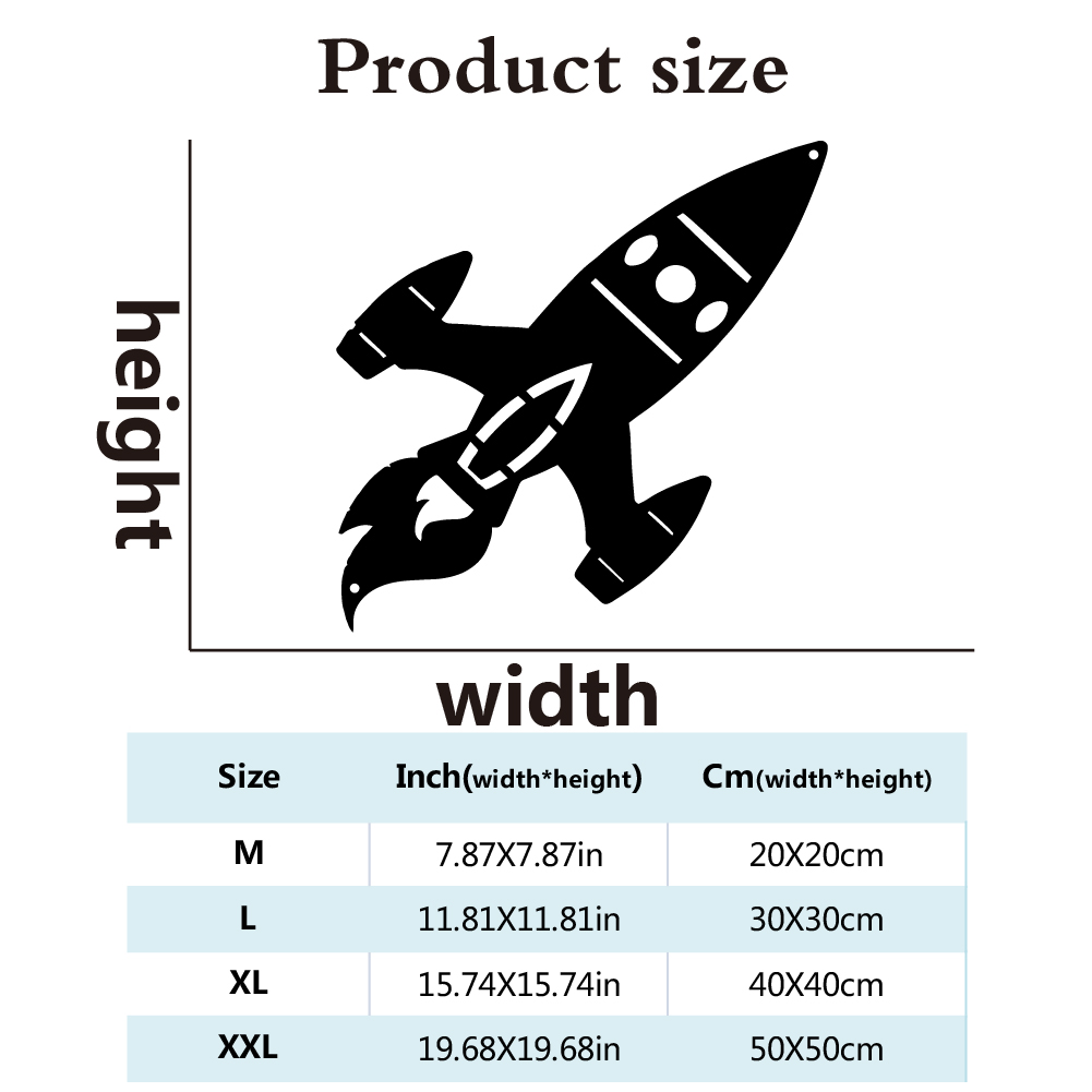 1pc Beauty Space Rocket Wall M - مراجعة Art And Craft Rocket وسعره