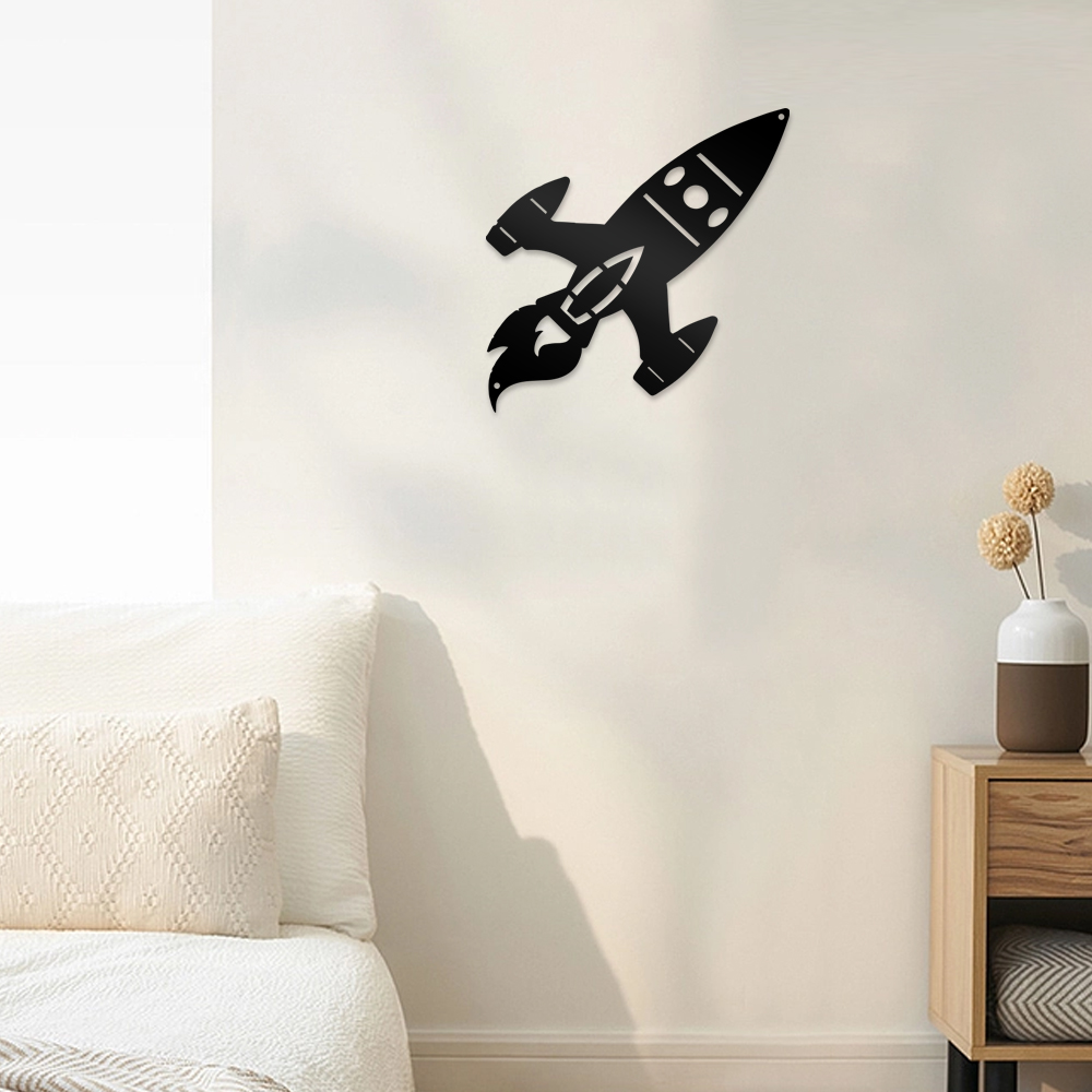 1pc Beauty Space Rocket Wall M - مراجعة Art And Craft Rocket وسعره