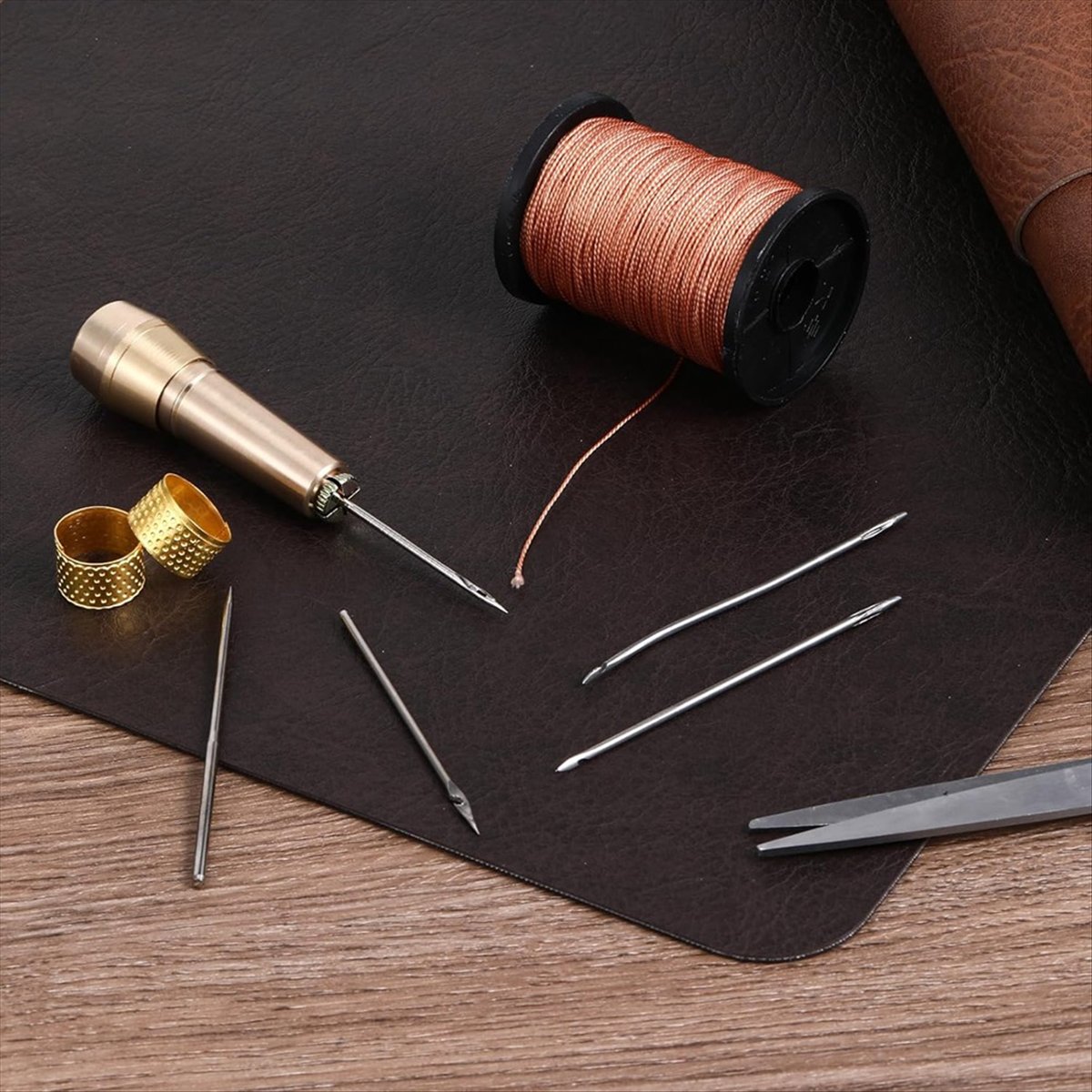 9pcs Leather Sewing Awl Kit wi - مراجعة Leather Tooling Kit وسعره