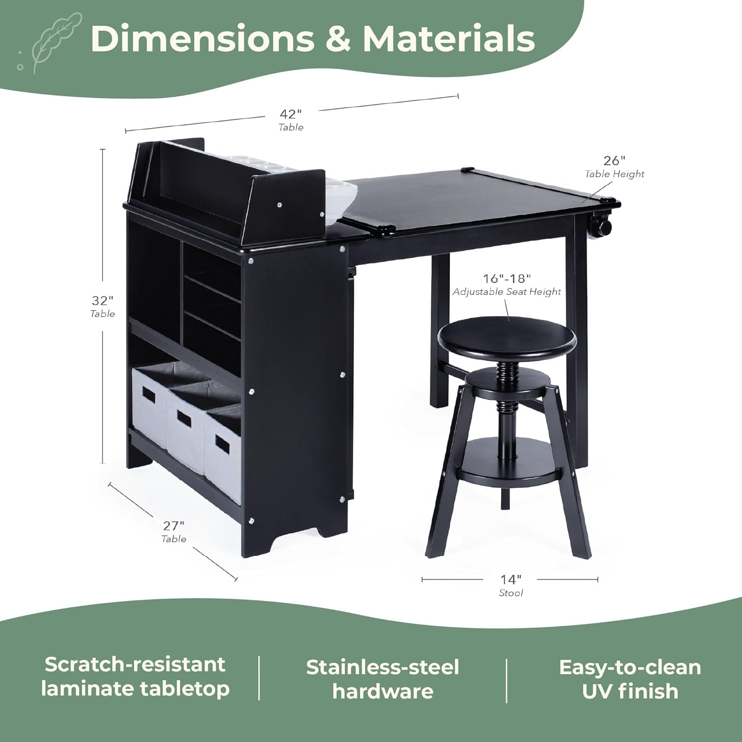 Design Studio – Black: 3-in-1  - مراجعة Art Craft Table وسعره