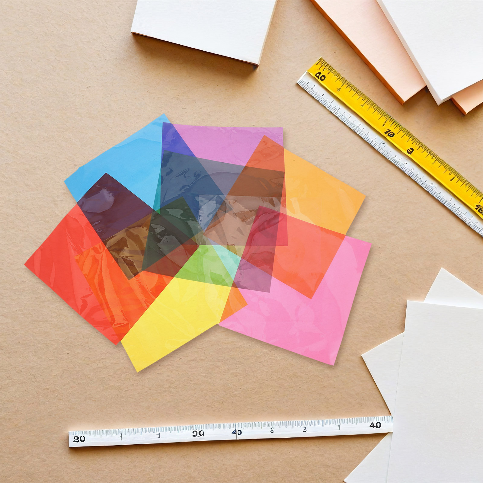 90Pcs Multi Colored Cellophane - مراجعة Art Craft Paper وسعره