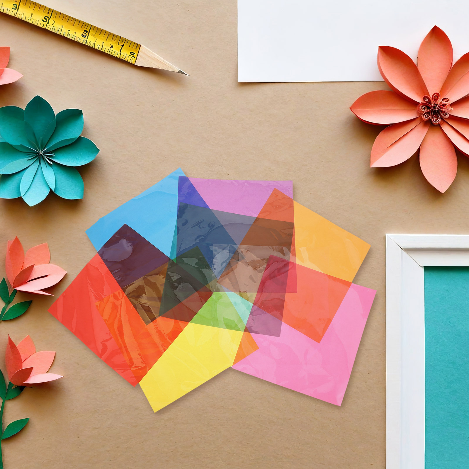 90Pcs Multi Colored Cellophane - مراجعة Art Craft Paper وسعره