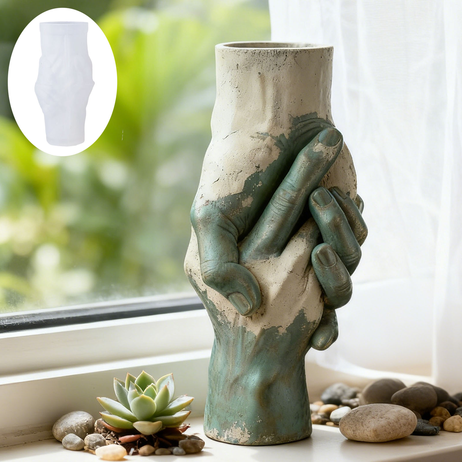 Artistic Hand-in-Hand Vase Sil - مراجعة Art Craft Vase وسعره