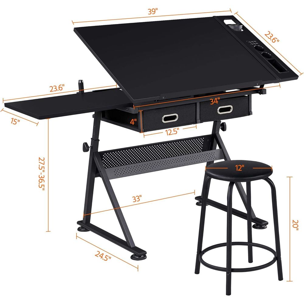 Drafting Table for Artists, He - مراجعة Art Craft Table وسعره