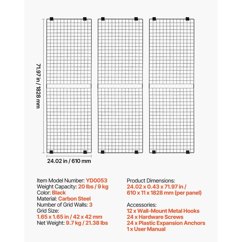 3 Packs Grid Wall Panels, 2 x  - مراجعة Art Craft Wire وسعره