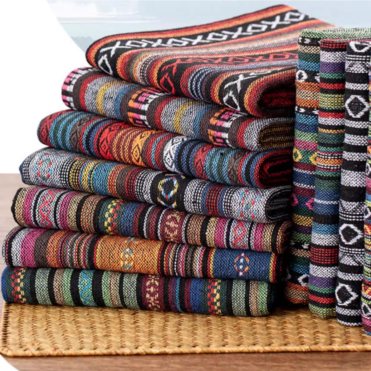 Ethnic Style Polyester Jacquar - مراجعة Art Craft Upholstery وسعره