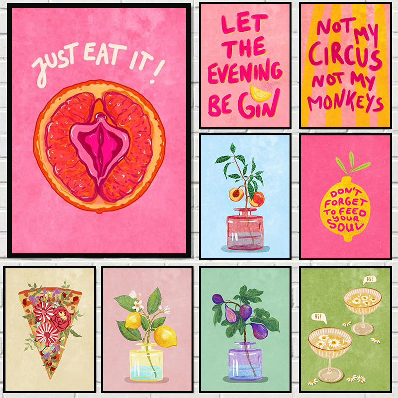 Just Eat It Food Drinks Poster - مراجعة Art Craft Vase وسعره