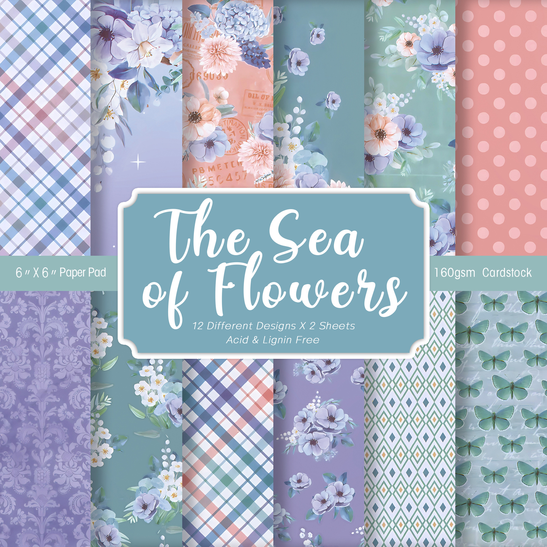 24 Sheets Colored Floral Patte - مراجعة Art Craft Paper وسعره