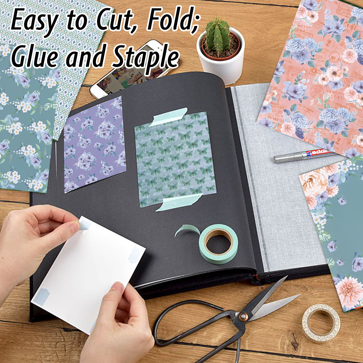 24 Sheets Colored Floral Patte - مراجعة Art Craft Paper وسعره