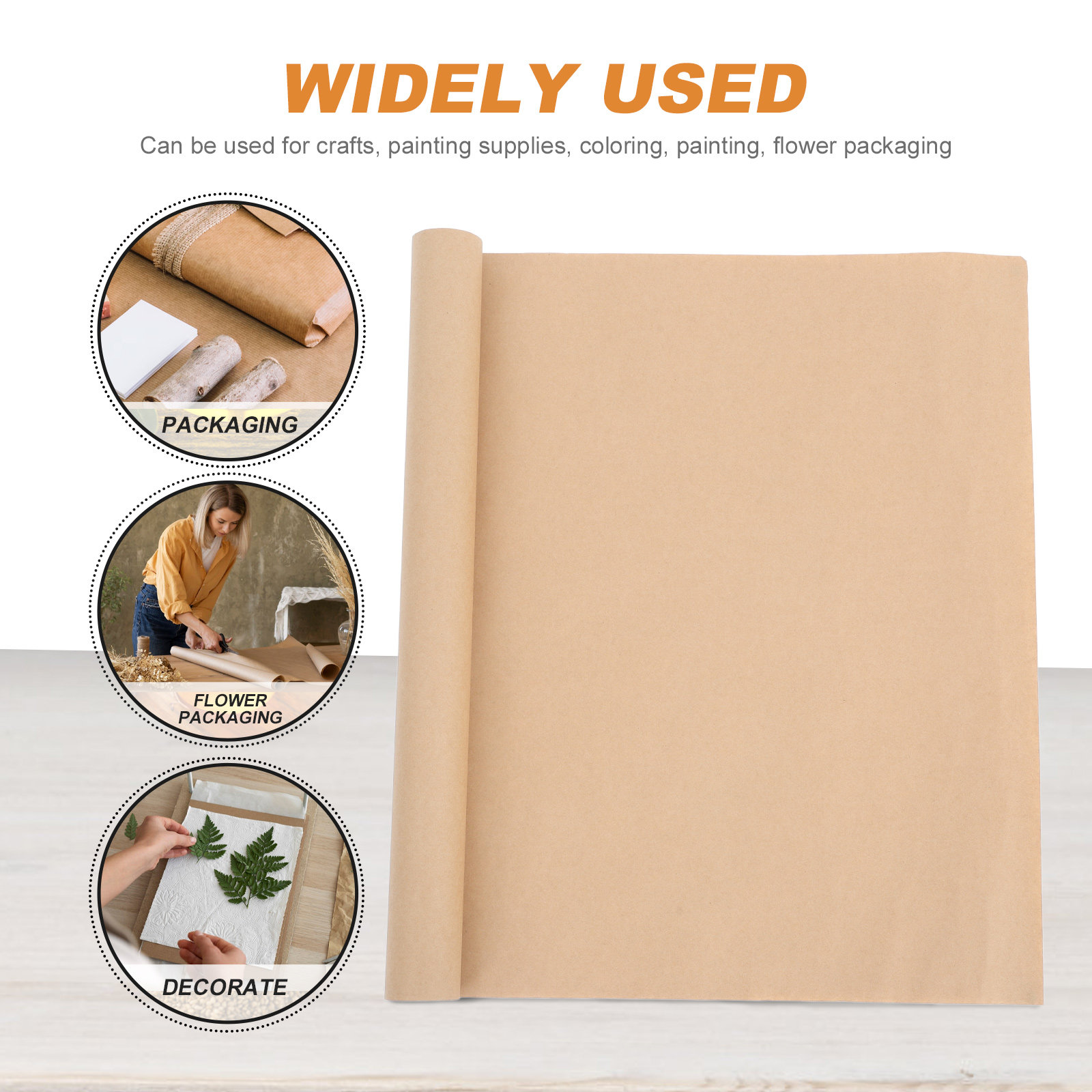 Large Brown Kraft Paper Roll f - مراجعة Art Craft Table وسعره