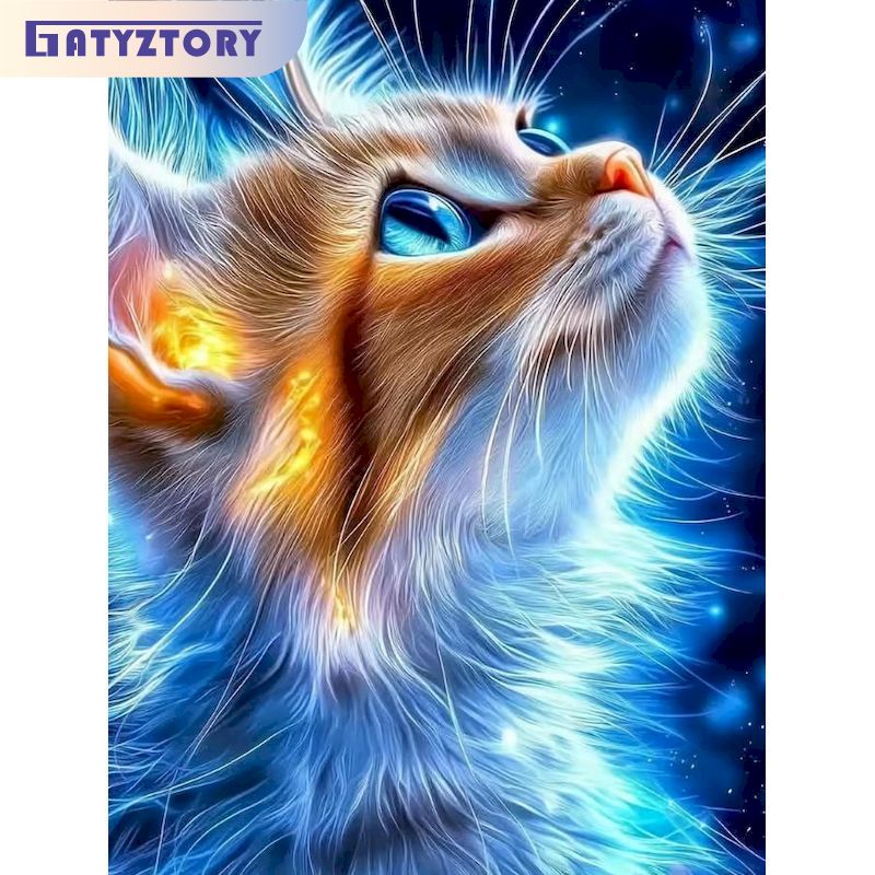 40x50cm Cat Painting By Number - مراجعة Art Craft Cat وسعره